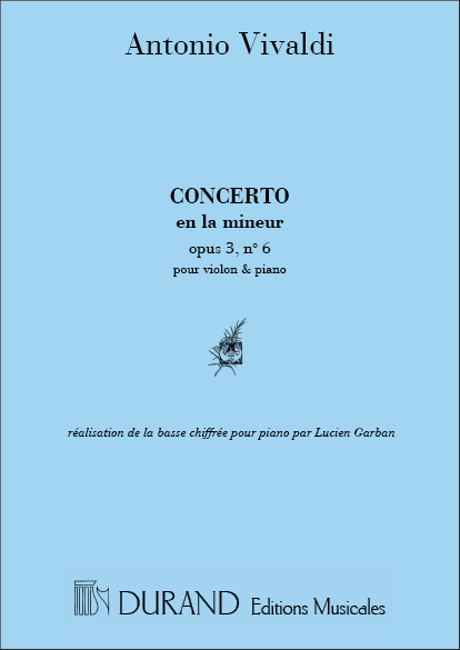 Antonio Vivaldi: Concerto Op 3 N 6 En La Mineur pour Violon-Piano: Violin