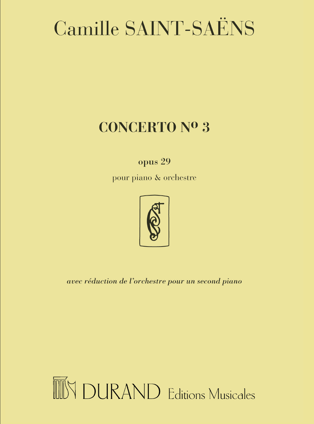 Camille Saint-Sans: Concerto 3 Opus 29: Piano Duet