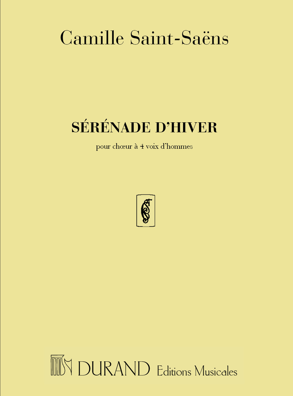 Camille Saint-Sans: Srnade d'Hiver: Men's Choir