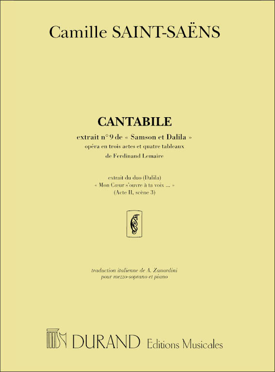 Camille Saint-Saëns: Samson Et Dalila no6: Vocal and Piano: Vocal Score