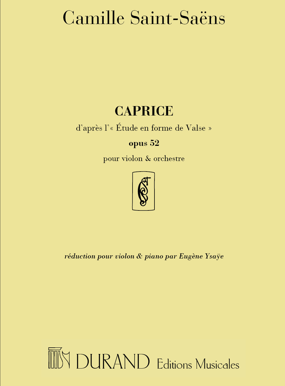 Camille Saint-Sans: Caprice d'apres l'etude en forme de Valse opus 52: Violin