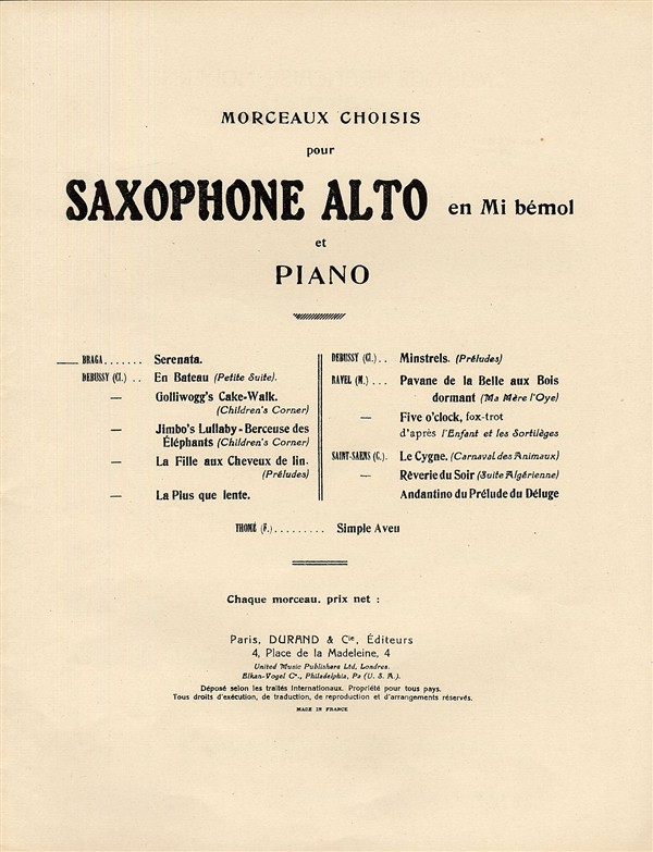 Gaetano Braga: Serenata Saxophone-Piano: Saxophone: Instrumental Work
