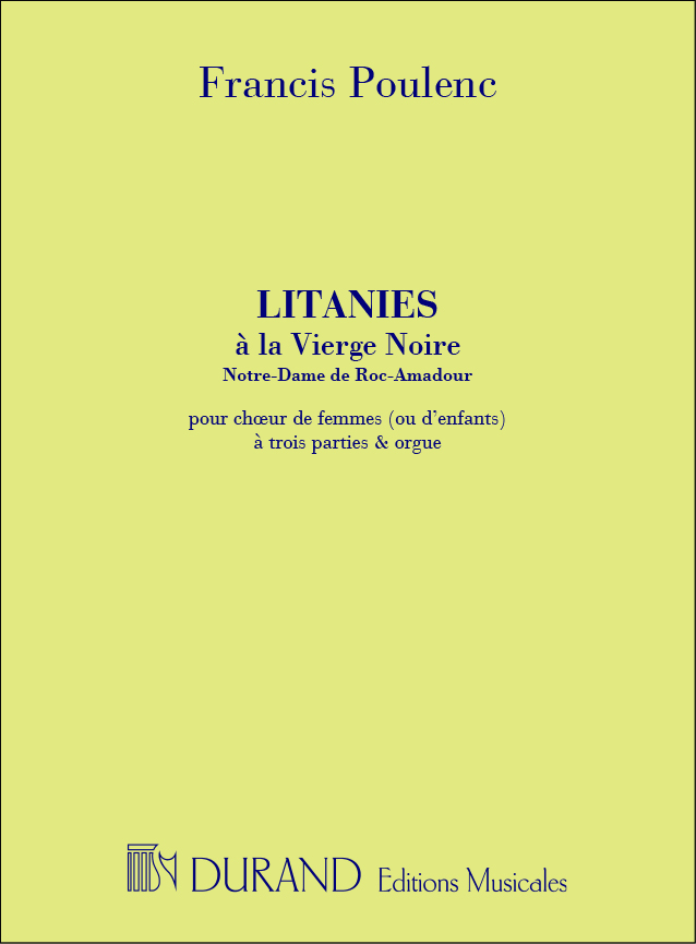 Francis Poulenc: Litanies A La Vierge Noire: SSA: Vocal Score