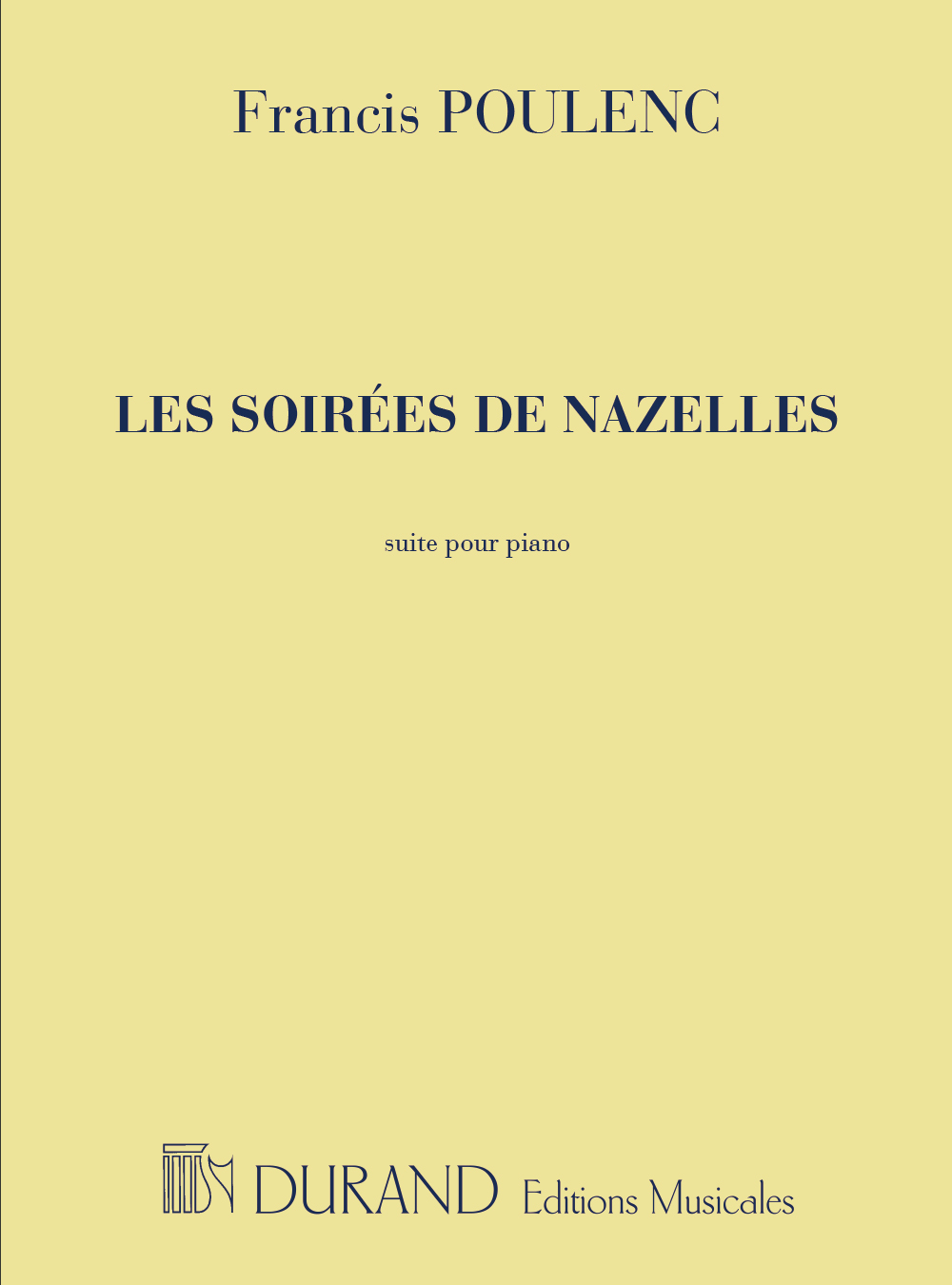 Francis Poulenc: Soirées de Nazelles: Piano: Instrumental Work