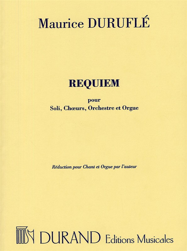 Maurice Duruflé: Requiem Opus 9 - Vocal Score: SATB: Vocal Score
