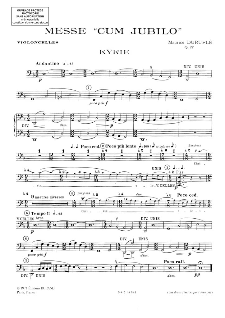 Maurice Duruflé: Messe Cum Jubilo Op. 11: SATB: Part