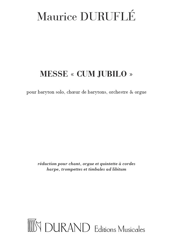 Maurice Durufl: Messe Cum Jubilo Op. 11: SATB: Score
