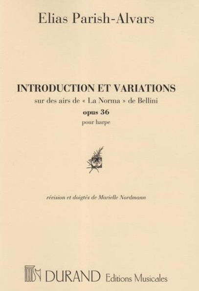 Elias Parish Alvars: Introduction et Variations: Harp