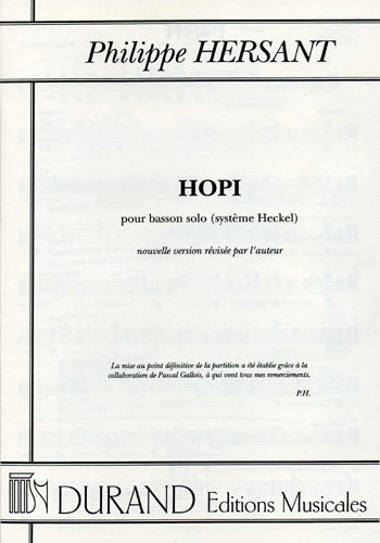 Philippe Hersant: Hopi: Bassoon