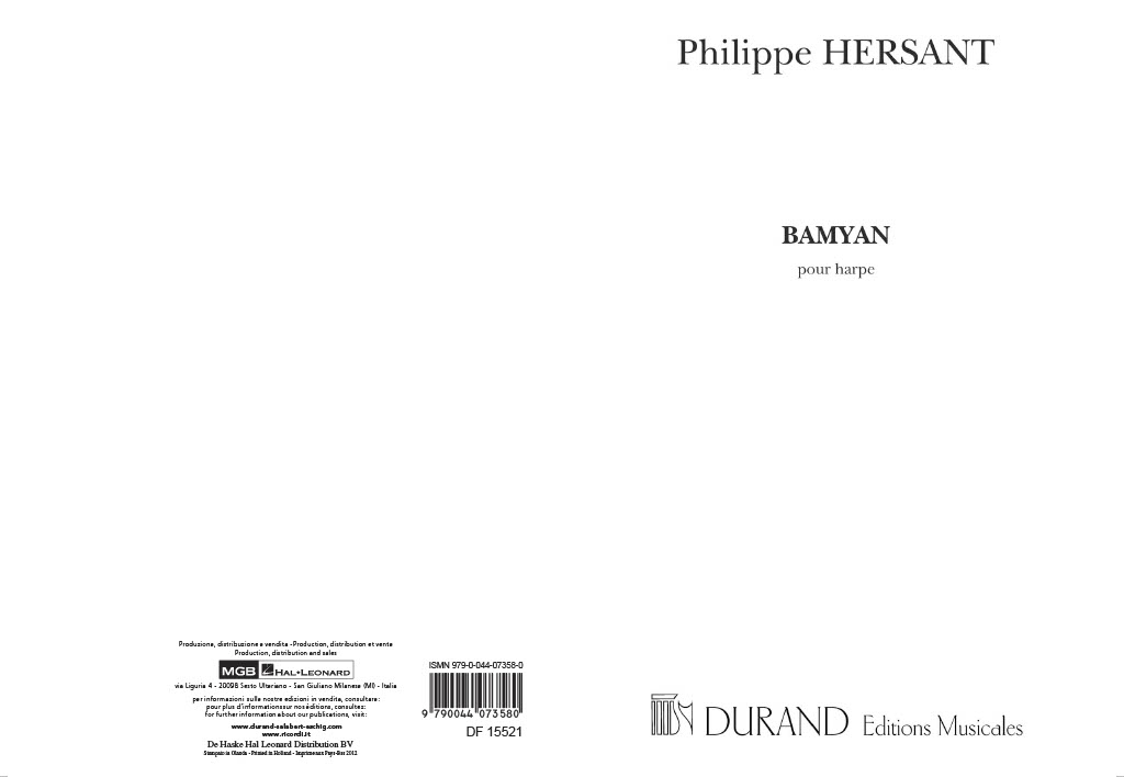 Philippe Hersant: Bamyan: Harp