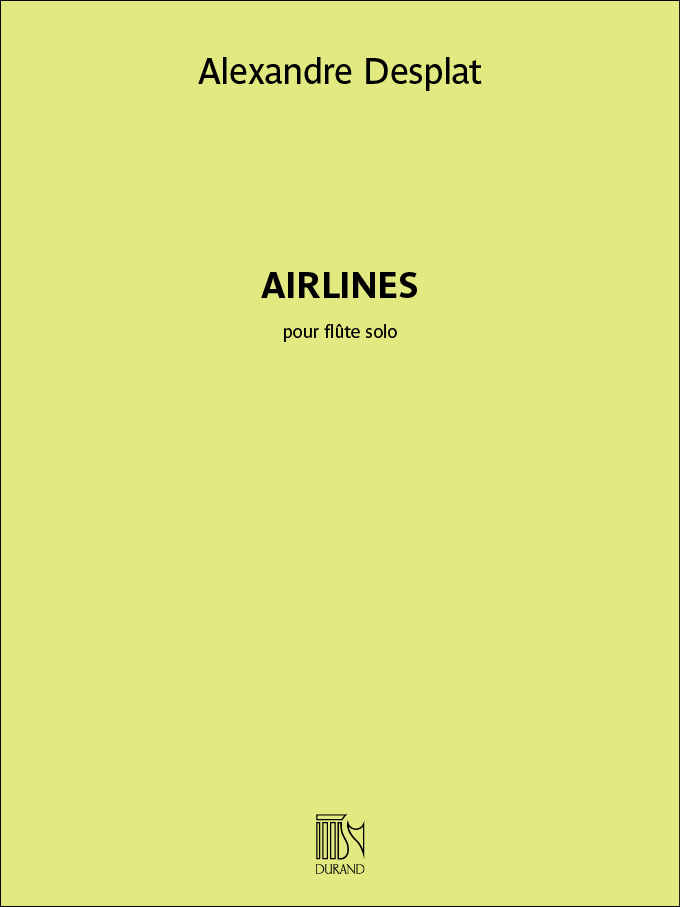 Alexandre Desplat: Airlines: Flute: Full Score