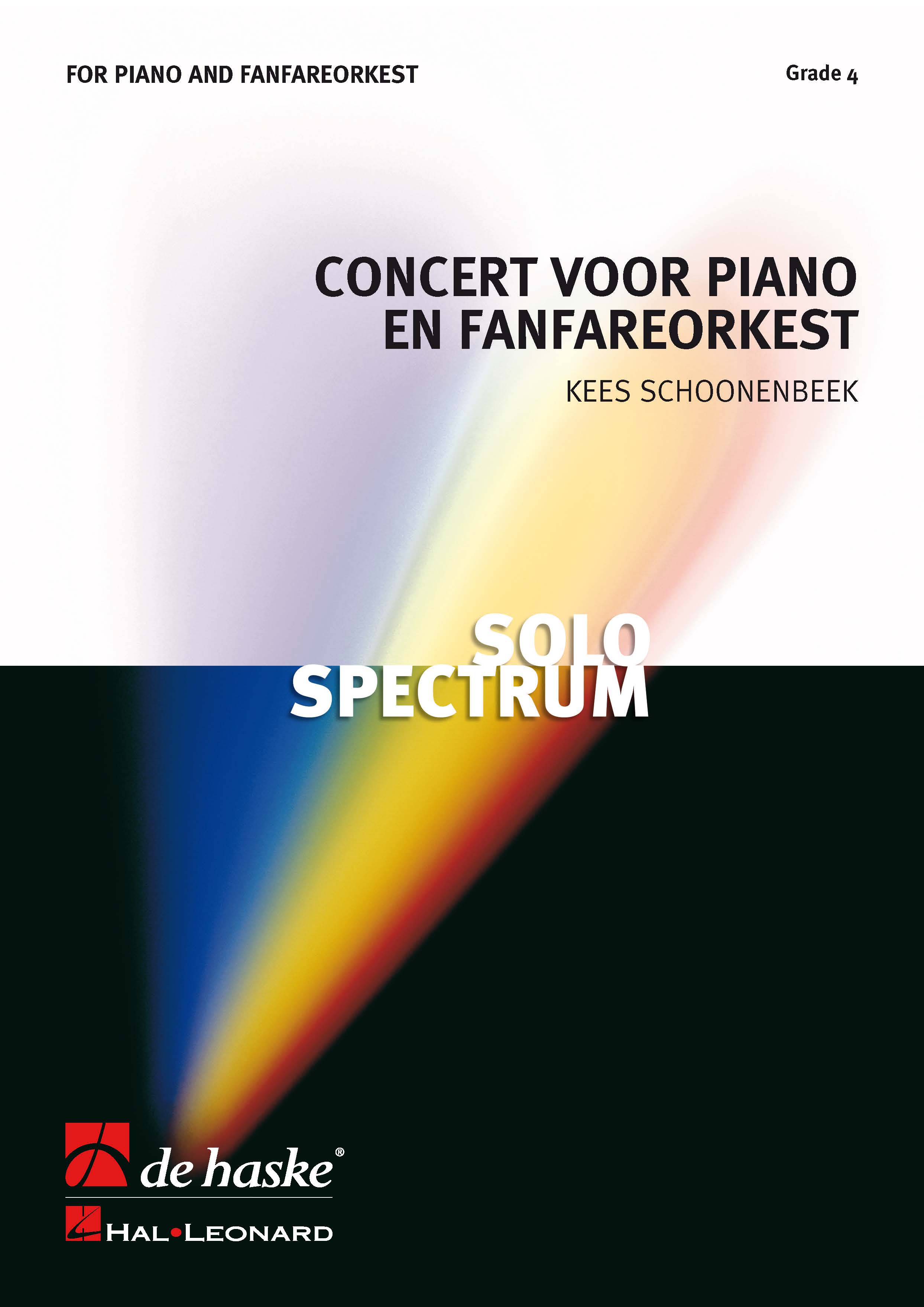 Kees Schoonenbeek: Concert voor Piano en Fanfareorkest: Fanfare Band: Score &