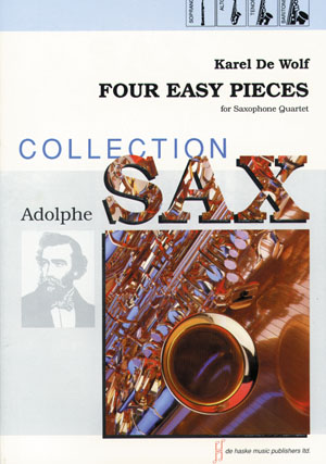 Karel de Wolf: Four Easy Pieces: Saxophone Ensemble: Score & Parts