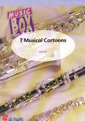 Johan Nijs: 7 Musical Cartoons: Flute Ensemble: Score & Parts