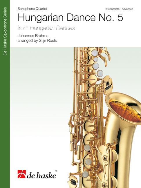 Johannes Brahms: Hungarian Dance No. 5: Saxophone Ensemble: Score & Parts