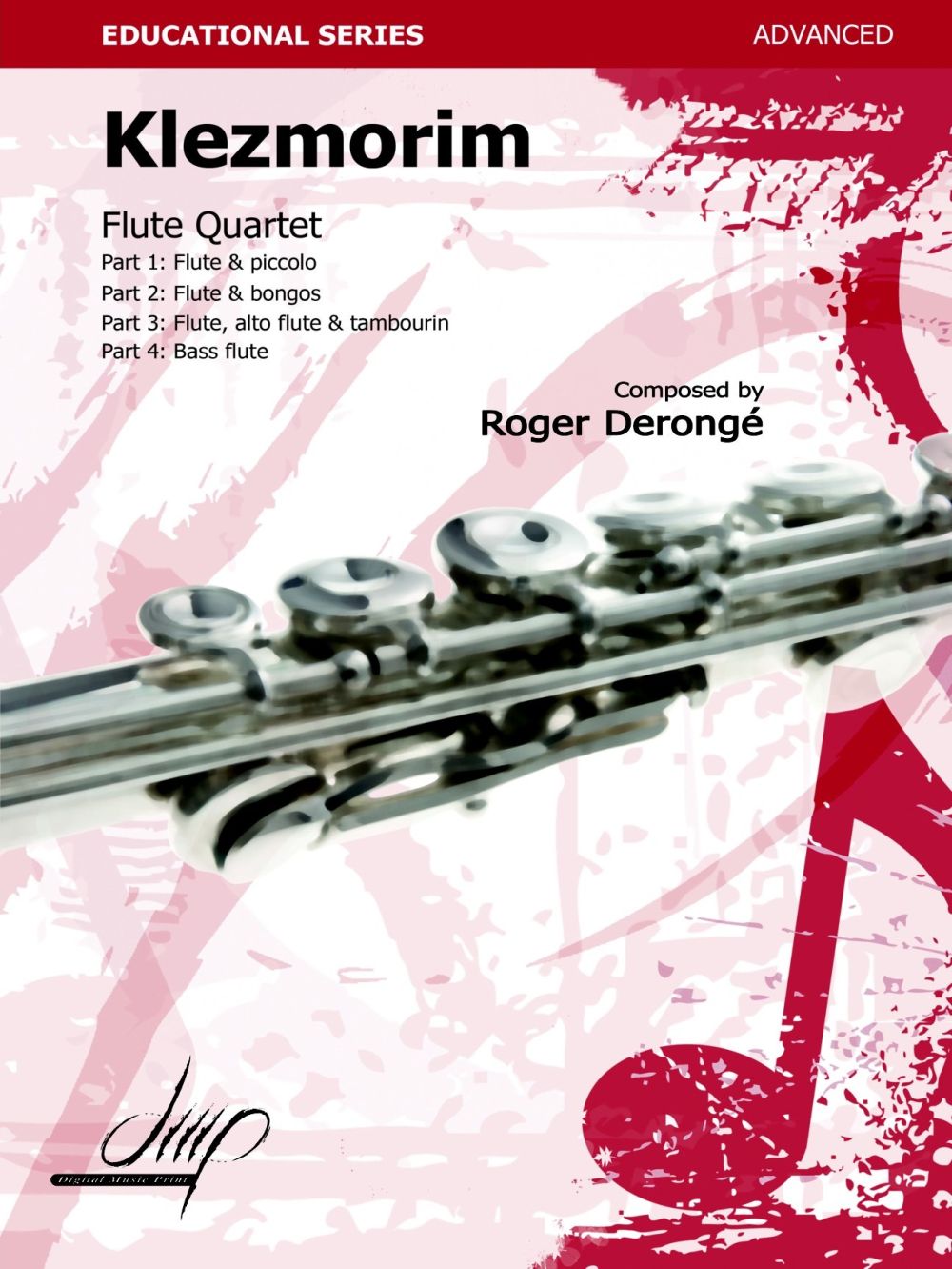 Roger Derong: Klezmorim: Flute Ensemble: Score and Parts