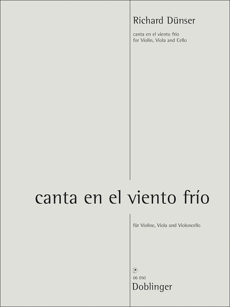 Richard Dünser: Canta En El Viento Frio: String Ensemble: Score and Parts