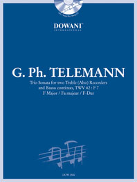 Georg Philipp Telemann: Trio Sonata for two Treble (Alto) Recorders and BC:
