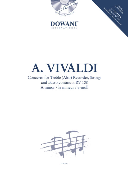 Antonio Vivaldi: Concerto in a-moll RV108: Treble Recorder