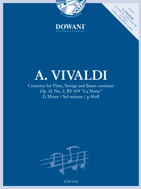 Antonio Vivaldi: Concerto for Flute  Strings and BC Op.10 No.2: Flute: Backing