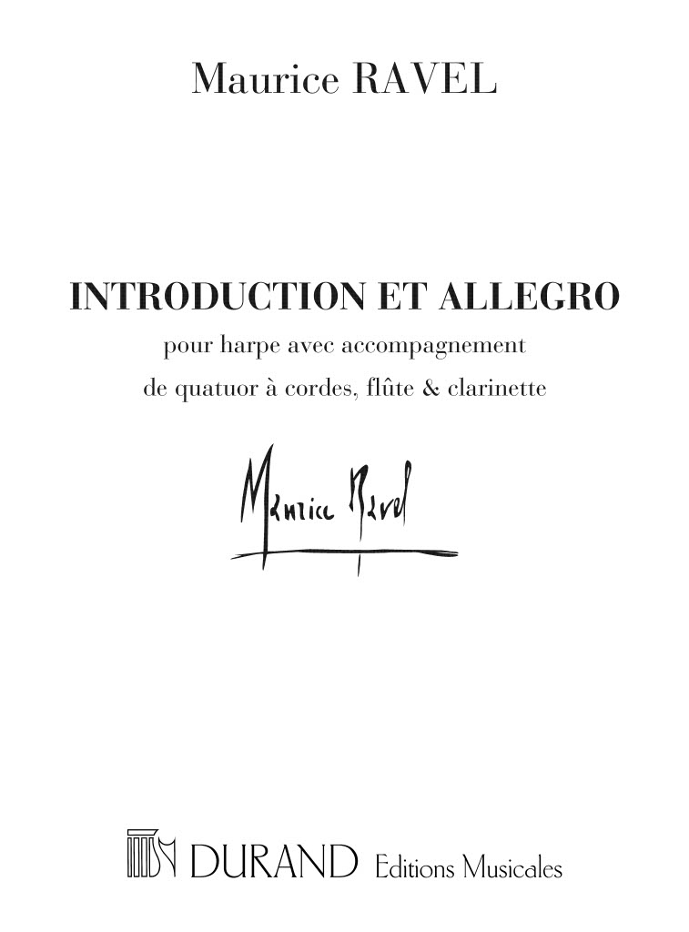 Maurice Ravel: Introduction And Allegro: Ensemble: Parts