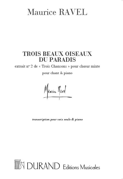 Maurice Ravel: Trois Chansons (No 2): Voice