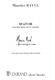 Maurice Ravel: Quatuor Pour Deux Violons Alto Et Violoncelle: Piano
