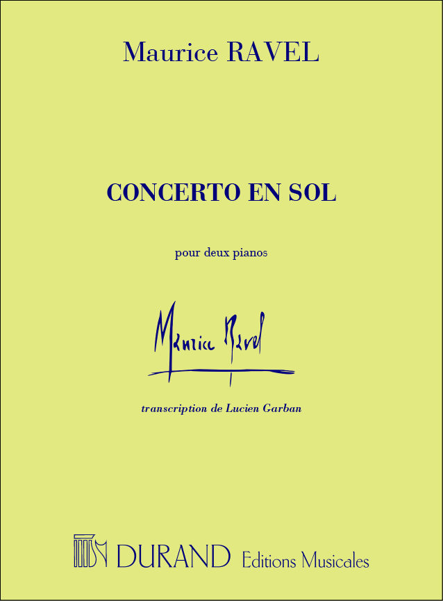 Maurice Ravel: Concerto En Sol: Piano Duet: Instrumental Work