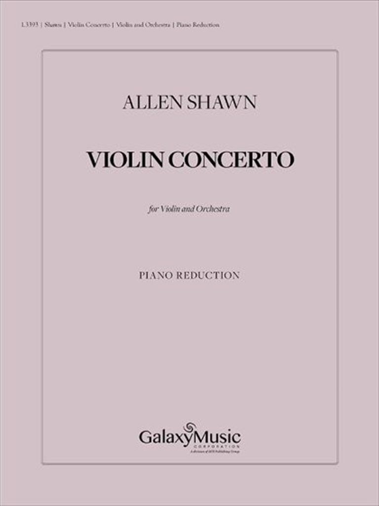 Allen Shawn: Violin Concerto: Orchestra: Score