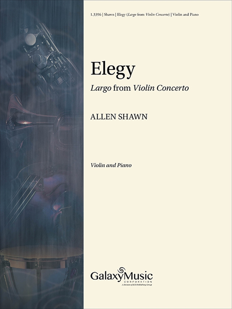 Allen Shawn: Elegy: Largo from Violin Concerto: Violin: Instrumental Work