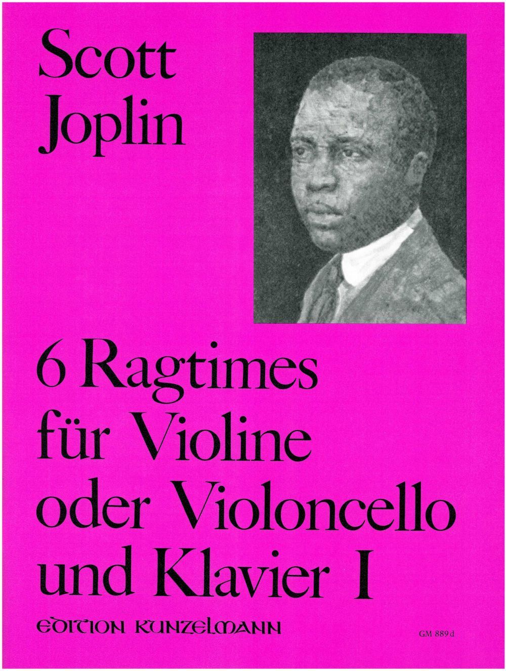 Scott Joplin: 6 Ragtimes Für Violine und Klavier - Band I: Violin & Piano: