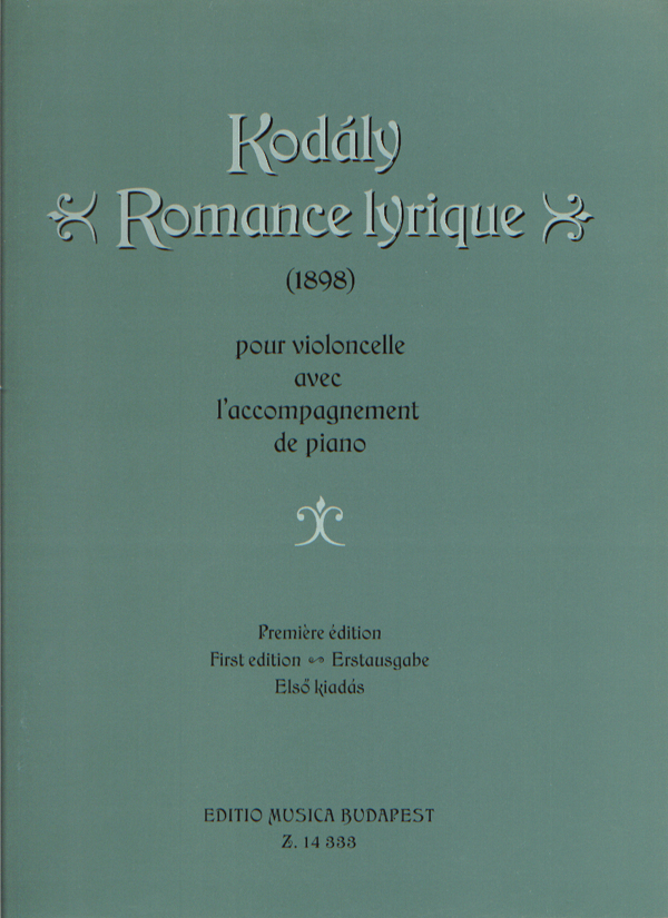 Zoltán Kodály: Romance Lyrique For Cello And Piano: Cello: Instrumental Work