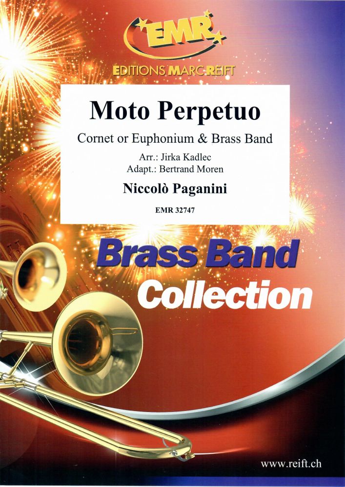 Niccol Paganini: Moto Perpetuo: Brass Band and Solo: Score and Parts