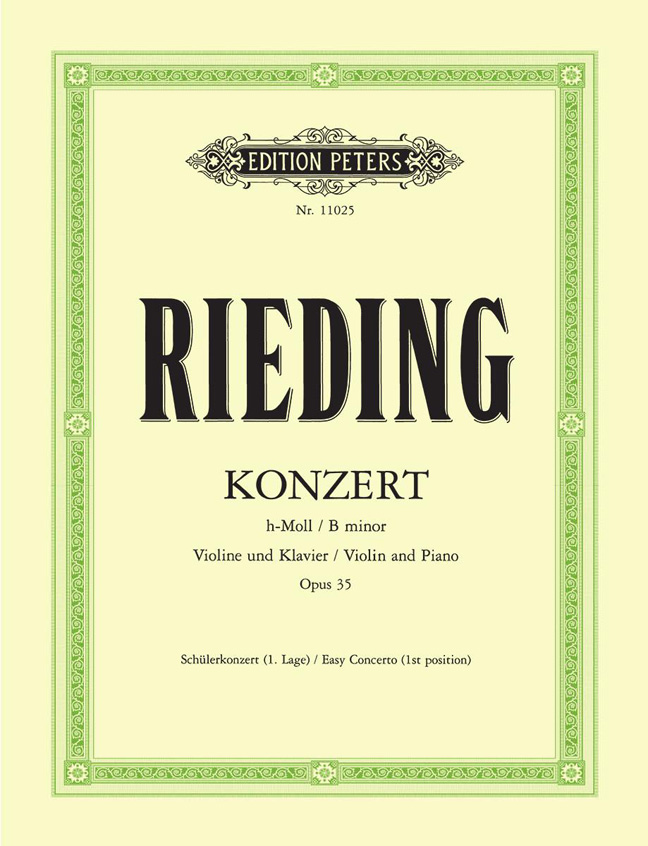Oscar Rieding: Concert B minor Op.35: Violin: Score
