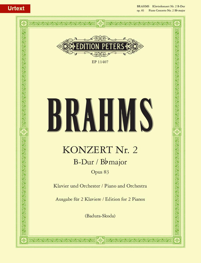 Johannes Brahms: Piano Concerto No.2 In Bb Major Op.83: Piano Duet: Instrumental