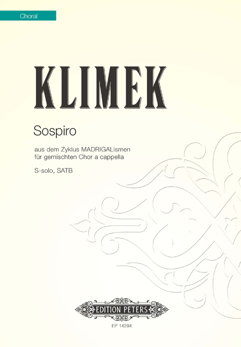 Jens Klimek: Sospiro (from Madrigalismen): Mixed Choir: Vocal Score