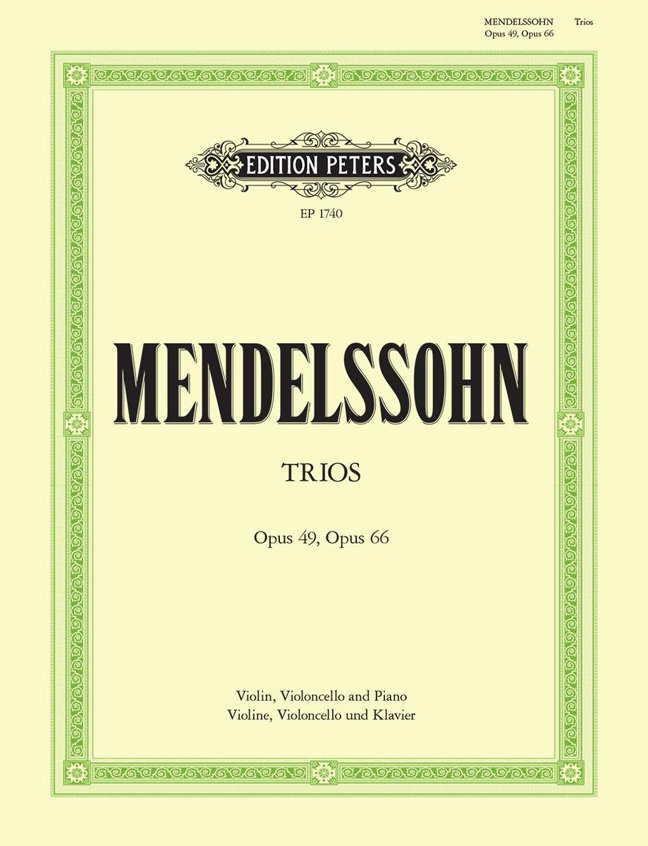 Felix Mendelssohn Bartholdy: Klaviertrios op.49 + 66: Piano Trio: Parts