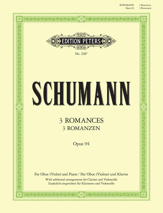 Robert Schumann: Three Romances For Oboe Op.94: Oboe: Instrumental Work