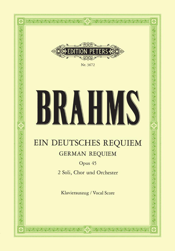 Johannes Brahms: Ein Deutsches Requiem Op.45 - German Vocal Score: SATB: Vocal