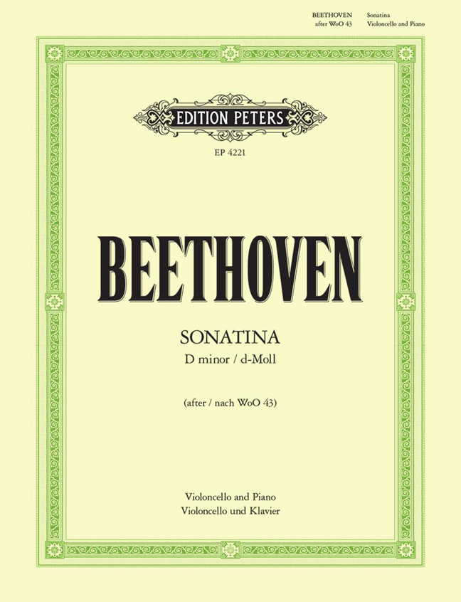 Ludwig van Beethoven: Sonatina In D Minor After WoO 43: Cello: Instrumental Work