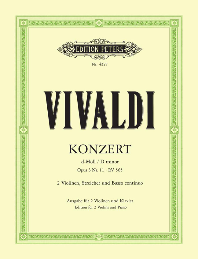 Antonio Vivaldi: Concerto Grosso In D Minor Op. 3: Violin Duet: Instrumental