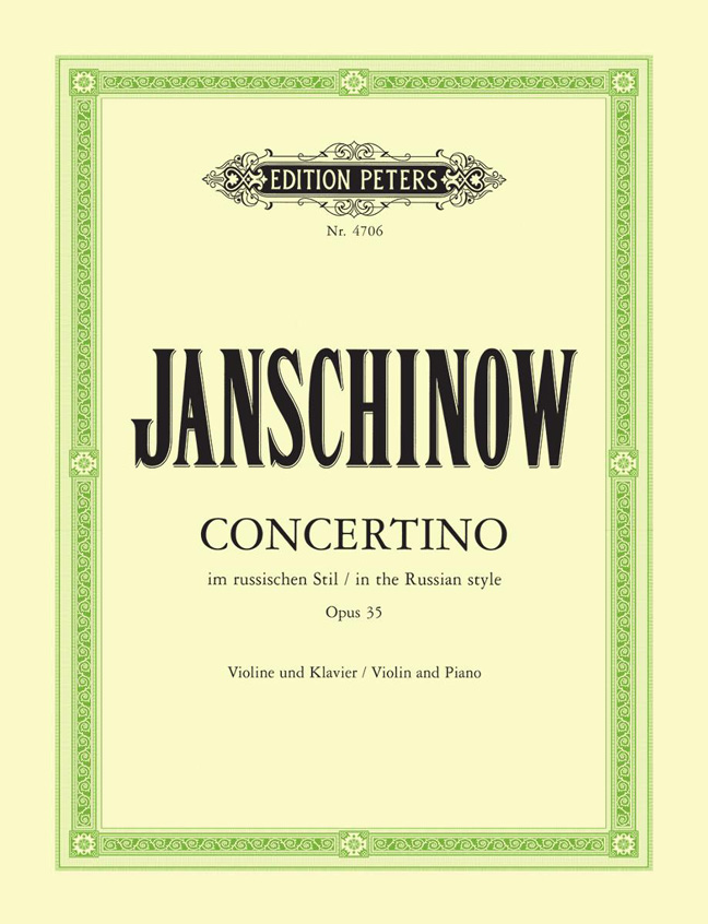 Janschinow: Concertino In Russian Style Op.35: Viola: Instrumental Work