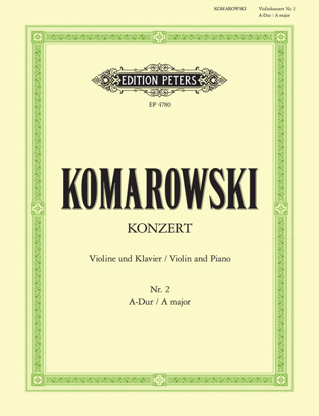 Komarowski: Concert Nr 2 in A: Violin: Instrumental Work