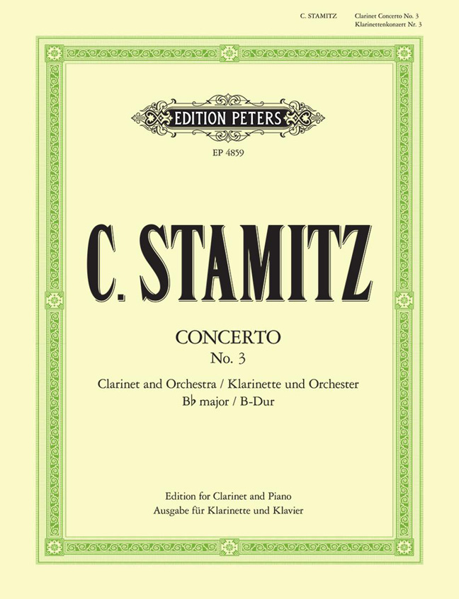 Carl Stamitz: Klarinettenkonzert Nr.3 - Clarinet Concerto no. 3: Clarinet:
