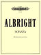 William Albright: Sonata For Alto Saxophone And Piano: Alto Saxophone: