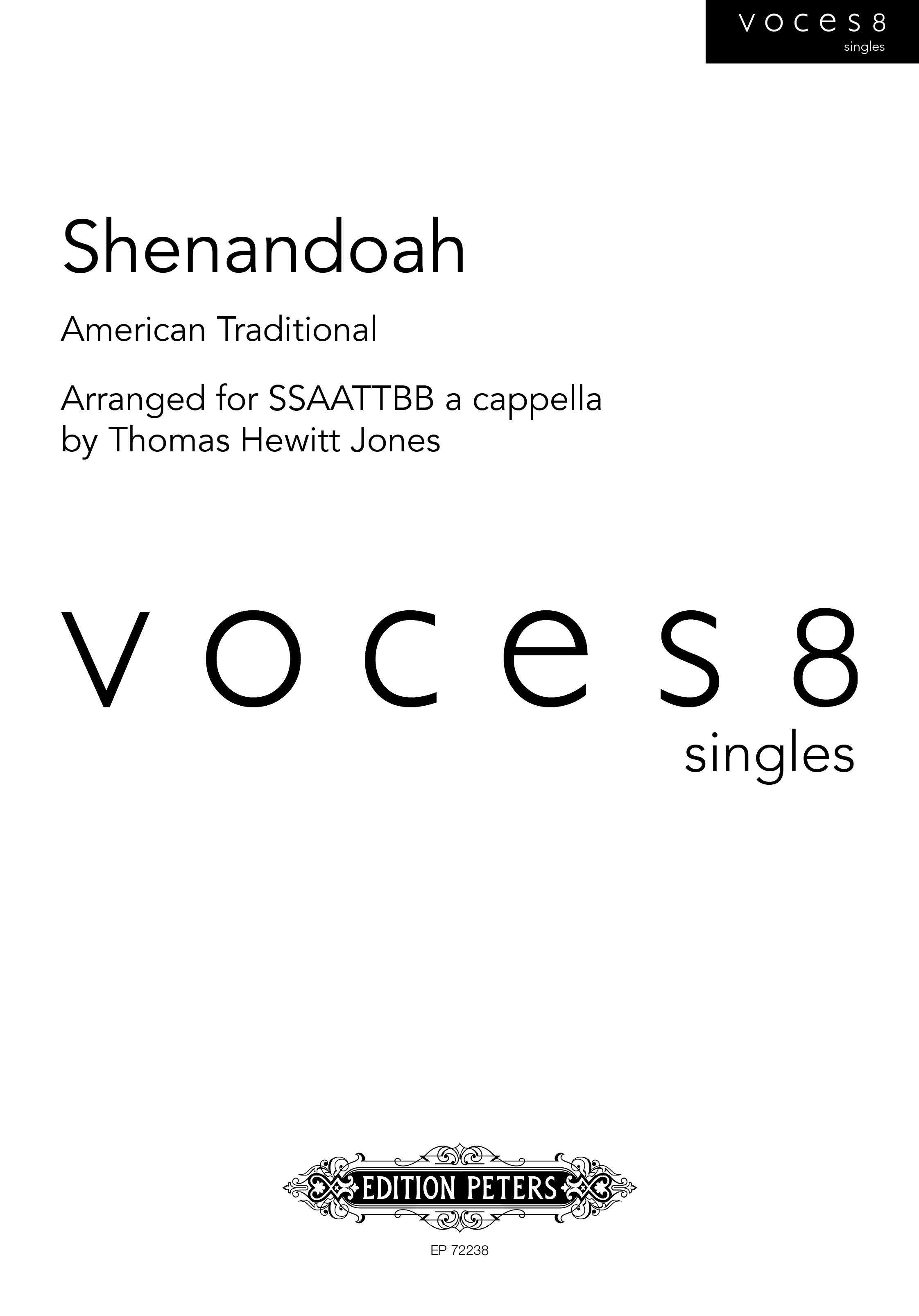 Thomas Hewitt Jones: Shenandoah: Double Choir: Vocal Score