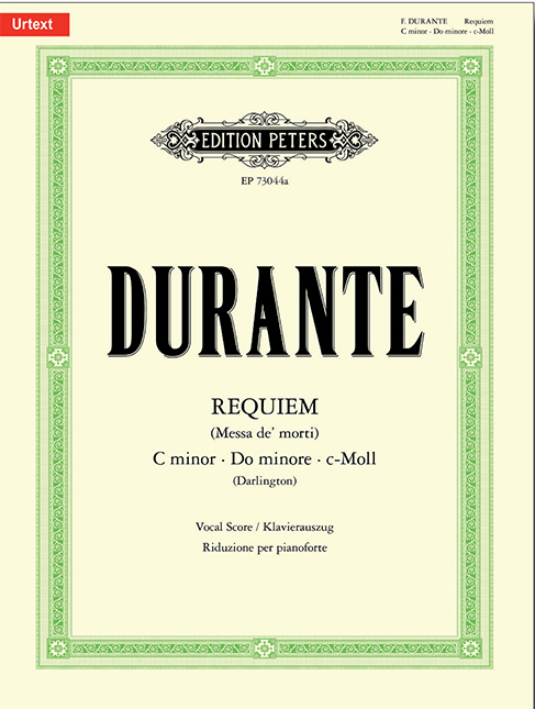 Francesco Durante: Requiem in C minor: SATB: Vocal Score