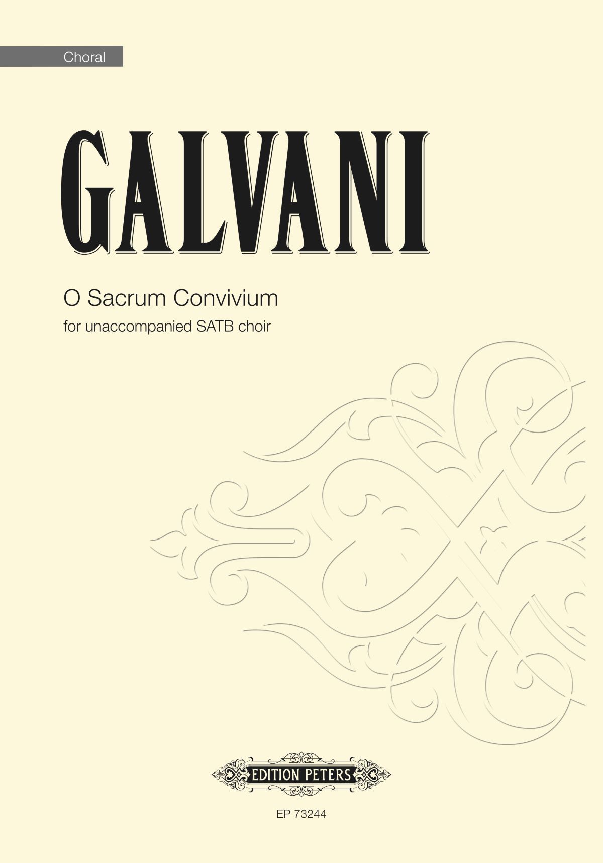 Marco Galvani: O Sacrum Convivium: SATB: Vocal Score