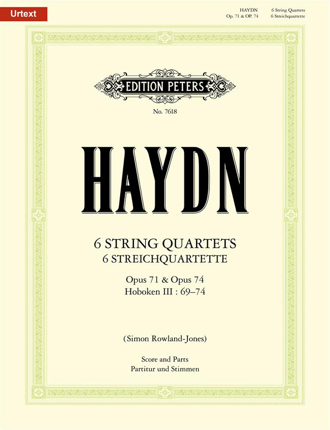 Franz Joseph Haydn: Six String Quartets Op.71 And Op.74: String Quartet: Score
