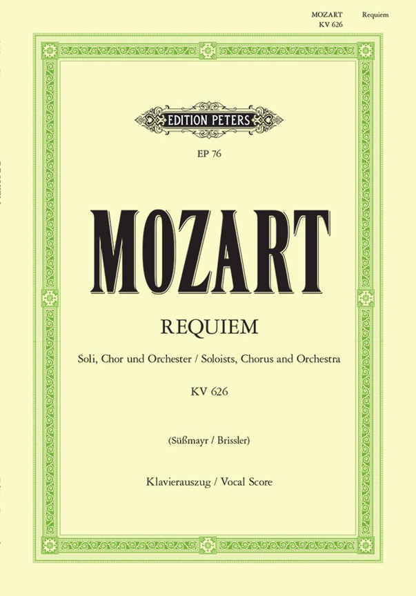 Wolfgang Amadeus Mozart: Requiem K626: SATB: Vocal Score